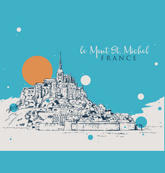 Drawing Sketch Le Mont Saint Michel