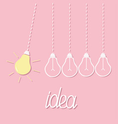 Hanging Yellow Light Bulb Switch On Off Lamp