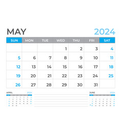 May 2024 Page Calendar Template