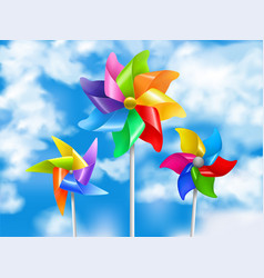 Realistic Wind Mill Toy Sky