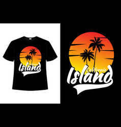 T-shirt Sunset Island California Beautiful Sky