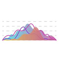 Color Area Chart Infographic Element Data