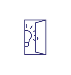 Open Door Line Icon