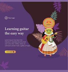 Banner Design Of Learning Guitar The Easy Way