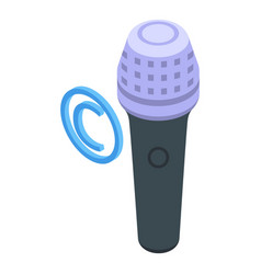 Copyright Law Music Microphone Icon Isometric