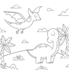 Hand Drawn Dinosaur Coloring Book