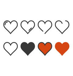 Heart Shape Icons Symbol Of Love