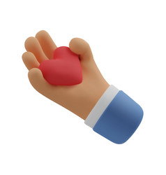 3d Icon Heart In Hand