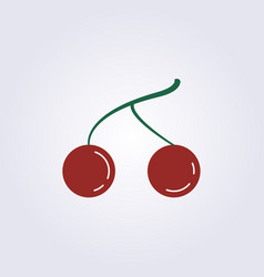 Fresh Red Cheery Icon Template Background Single