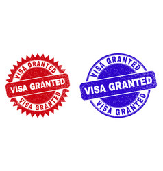 Visa Granted Round And Rosette Watermarks