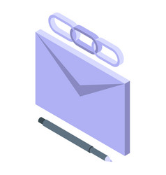 Copyright Law Mail Icon Isometric Legal