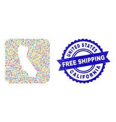 Free Shipping Rubber Stamp And California State