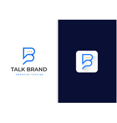 Letter B Logo Design With Chat Icon