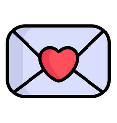 Love Message Latter Color Line Icon