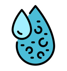 Biohazard Water Drop Icon Color Outline