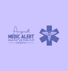 Medic Alert Awareness Month Calligraphic Banner