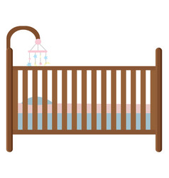 Baby Crib On A White Background