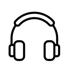 Head Phone Outline Icon Style