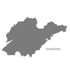 Shandong China Map Grey