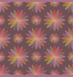 Abstract Yellow Red Purple Flowers