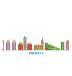 Canada Calgary Line Cityscape Flat