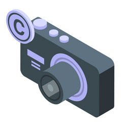 Copyright Photo Camera Icon Isometric Law