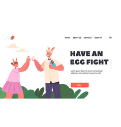 Egg Fight Landing Page Template Happy Kids Easter