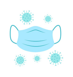 Medical Mask Protect Against From Viruses Flat