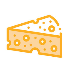 Piece Hard Cheese Icon Outline