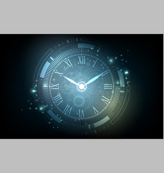 Futuristic Technology Cyber Clock Concept