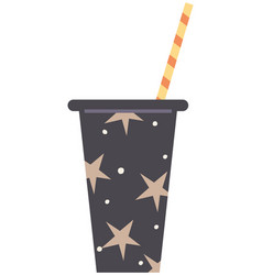 Paper Cup With Painted Stars Space Themed Drink