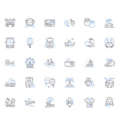 Asian Way Of Life Line Icons Collection Zen