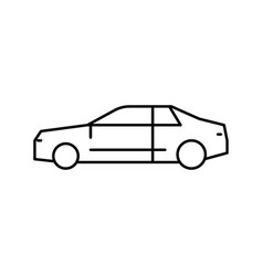 Coupe Car Line Icon