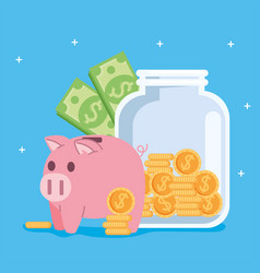 Piggy And Jar Savings