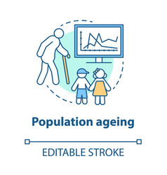 Population Ageing Concept Icon Elderly People