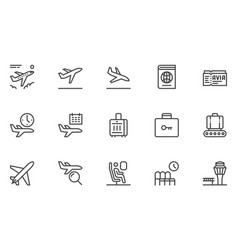 Airport Line Icons