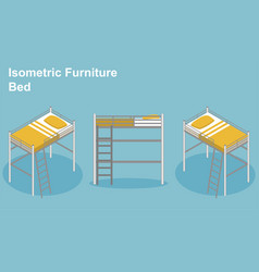 Bed Isometry View From Above Isolated