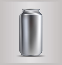 Realistic Metallic Can Isolated Branding Mockup