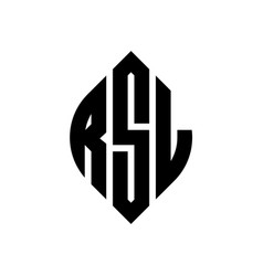 Rsl Circle Letter Logo Design With Circle