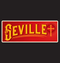 Seville Spanish City Retro Travel Plate