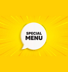 Special Menu Tag Kitchen Food Offer Speech