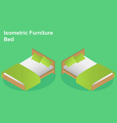 Bed Isometry View From Above Isolated