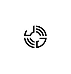 Jj Circle Line Logo Initial Concept With High