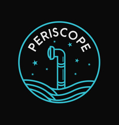 Periscope Logo Line Art Badge