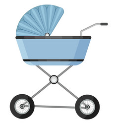 Baby Stroller On A White Background