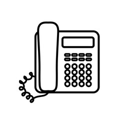 Desk Phone Icon Line Style