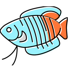 Gourami Fish Color Icon