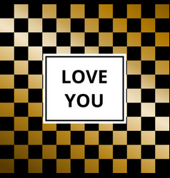 Greeting Card Chess Gold Background