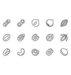 Nuts Line Icons