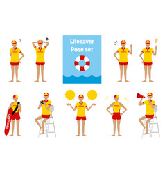 Senior Female Lifesaver Pose Set Questioning